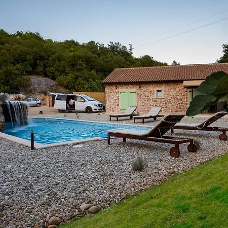 Viletta With Pool, Waterfall, Privacy, Large Garden - By Traveler Tourist Agency Krk - Id 2212 Holiday home Vrbnik (Primorje-Gorski Kotar)